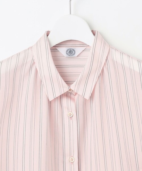 J.PRESS(ジェイプレス)の「【洗える】ランダムストライプ シャツカラー ブラウス(シャツ/ブラウス・レディース・ピンク系1/サックスブルー系1/ホワイト系1・9/11)」の11枚目の写真