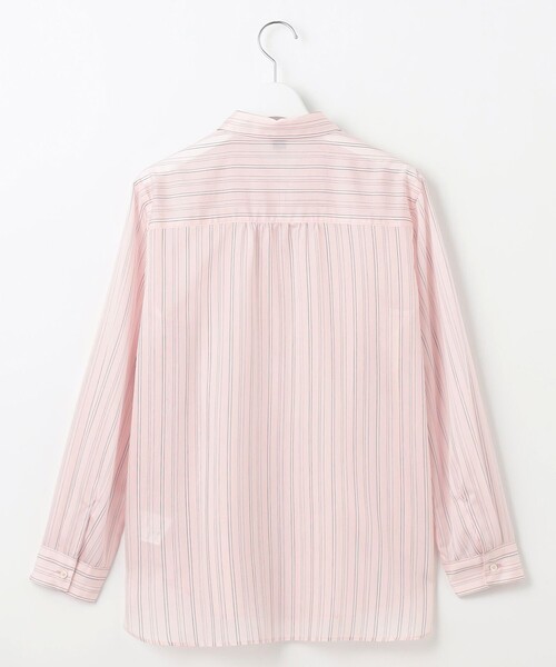 J.PRESS(ジェイプレス)の「【洗える】ランダムストライプ シャツカラー ブラウス(シャツ/ブラウス・レディース・ピンク系1/サックスブルー系1/ホワイト系1・9/11)」の16枚目の写真
