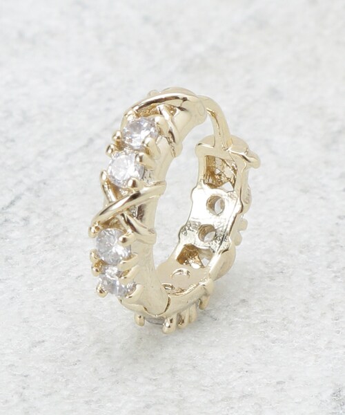 OPAQUE.CLIP（オペークドットクリップ）の「ビジューワンタッチピアス（ピアス（両耳用）・レディース・シルバー/ゴールド・00）」の4枚目の写真