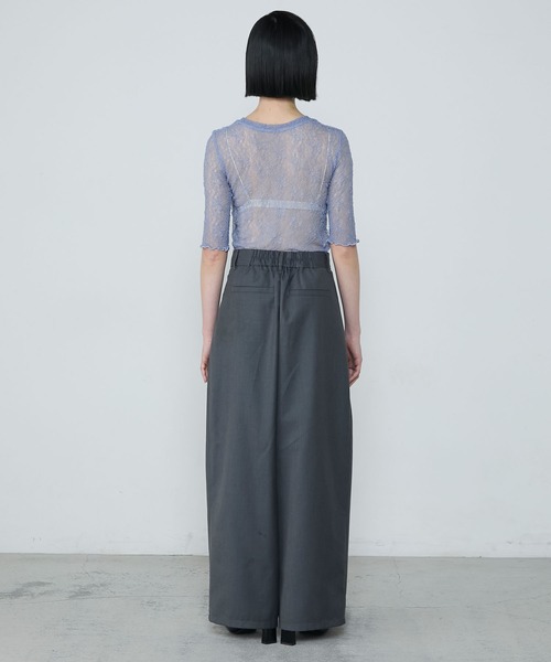 le ELMi(ルエルミ)の「Sheer lace compact t-shirt / シアーレースコンパクトTシャツ(Tシャツ/カットソー・レディース・ブラック/ブラウン/オフホワイト/ブルー・FREE)」の6枚目の写真