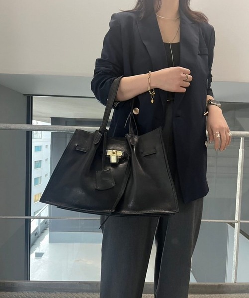 Scrap Book】Long belt tote wide /ロングベルトトートワイド