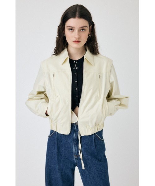 MOUSSY(マウジー)の「2WAY ジャケット(ブルゾン・レディース・オフホワイト/ベージュ/ダークネイビー・FREE)」の21枚目の写真