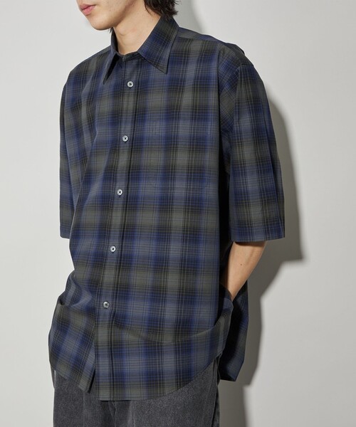 CITEN(シテン)の「<CITEN>チェックスタンダードシャツ ショートスリーブ(シャツ/ブラウス・メンズ・ダークグレー・S/M/L)」の1枚目の写真