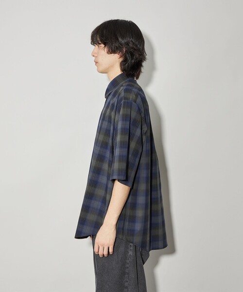 CITEN(シテン)の「<CITEN>チェックスタンダードシャツ ショートスリーブ(シャツ/ブラウス・メンズ・ダークグレー・S/M/L)」の7枚目の写真