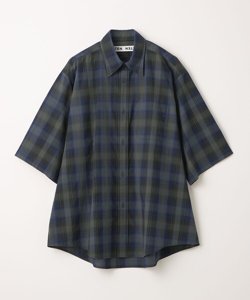CITEN(シテン)の「<CITEN>チェックスタンダードシャツ ショートスリーブ(シャツ/ブラウス・メンズ・ダークグレー・S/M/L)」の9枚目の写真