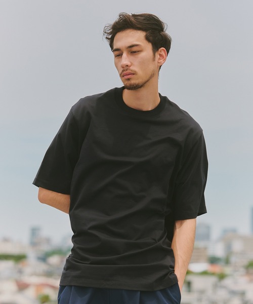 NewAnce(ニュアンス)の「【NewAnce】Crew Neck Tee / クルーネックTee(Tシャツ/カットソー・メンズ・ネイビー/ホワイト/ブラック・M/L)」の3枚目の写真