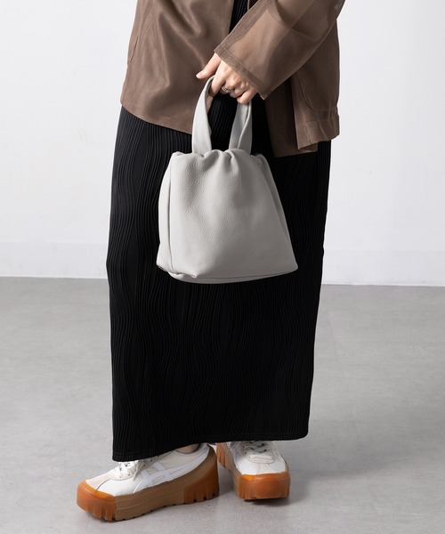 TIDEWAY（タイドウェイ）の「【TIDEWAY】PUF ELASTIC TOTE ※T3151（トートバッグ・レディース・ブラック/グレー/ブラウン・FREE）」の6枚目の写真