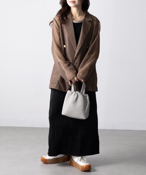 TIDEWAY（タイドウェイ）の「【TIDEWAY】PUF ELASTIC TOTE ※T3151（トートバッグ・レディース・ブラック/グレー/ブラウン・FREE）」の7枚目の写真
