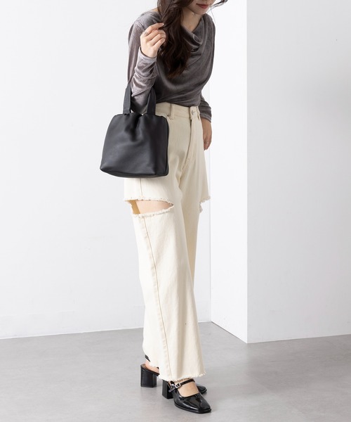TIDEWAY（タイドウェイ）の「【TIDEWAY】PUF ELASTIC TOTE ※T3151（トートバッグ・レディース・ブラック/グレー/ブラウン・FREE）」の18枚目の写真