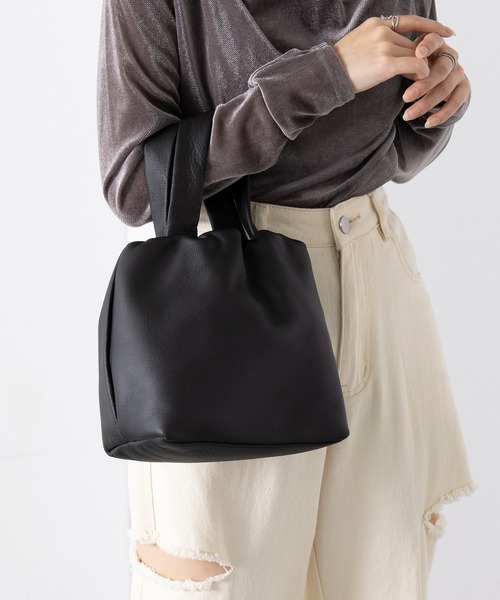 TIDEWAY（タイドウェイ）の「【TIDEWAY】PUF ELASTIC TOTE ※T3151（トートバッグ・レディース・ブラック/グレー/ブラウン・FREE）」の17枚目の写真