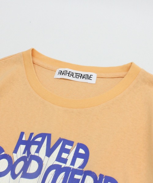 RNA（アールエヌエー）の「M2444 ＨＡＶＥ　Ａ　ＧＯＯＤ　ＭＥＤＩＡ　Ｔ（Tシャツ/カットソー・レディース・ブルー系その他/オレンジ系その他/ホワイト×グレー・MEDIUM）」の19枚目の写真