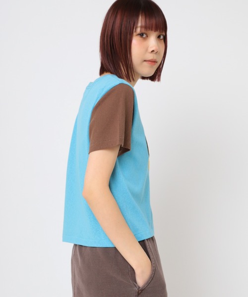 RNA（アールエヌエー）の「M2444 ＨＡＶＥ　Ａ　ＧＯＯＤ　ＭＥＤＩＡ　Ｔ（Tシャツ/カットソー・レディース・ブルー系その他/オレンジ系その他/ホワイト×グレー・MEDIUM）」の4枚目の写真