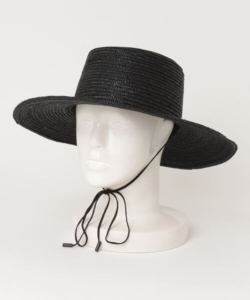 Odds（オッズ）の「ODDS/オッズ　MUGI PORKPIE HAT　ハット　カンカン帽（ハット・レディース・ブラック/ナチュラル・F）」の7枚目の写真