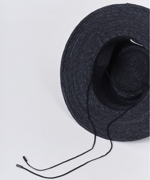 Odds（オッズ）の「ODDS/オッズ　MUGI PORKPIE HAT　ハット　カンカン帽（ハット・レディース・ブラック/ナチュラル・F）」の5枚目の写真