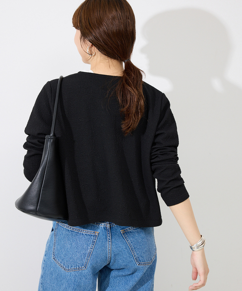 SLOBE IENA(スローブイエナ)の「《2枚セット》ジャージースナップカーディガン×ノースリーブワンピース(ワンピース・レディース・ブラック/ブラウン・FREE)」の14枚目の写真