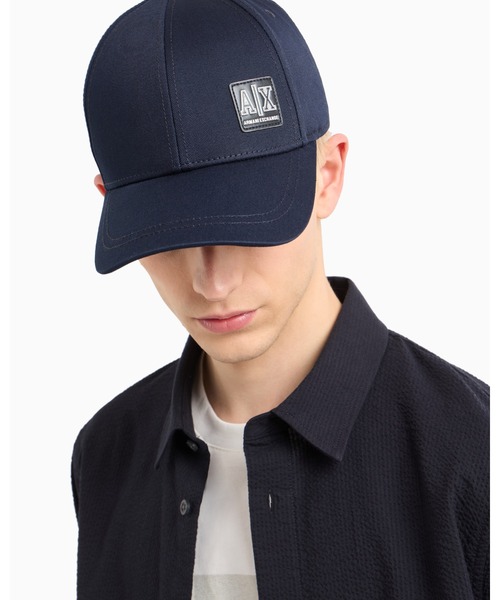 ARMANI EXCHANGE（アルマーニエクスチェンジ）の「【A|X アルマーニ エクスチェンジ】AXロゴパッチ キャップ（キャップ・メンズ・ダークネイビー/ベージュ・FREE）」の2枚目の写真