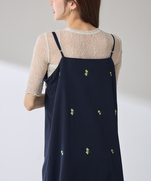 セール】【ZOZO限定】フラワー刺繍キャミワンピース（ワンピース