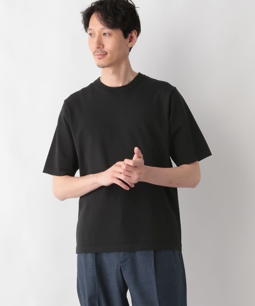 GLOBAL WORK（グローバルワーク）の「アンチピリングハイゲージニット/クルー/半袖/287539（ニット/セーター・メンズ・ブラック/ライトグレー/ダークブラウン/ネイビー・SMALL/X-LARGE/LARGE/MEDIUM）」の7枚目の写真