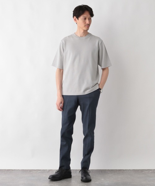 GLOBAL WORK（グローバルワーク）の「アンチピリングハイゲージニット/クルー/半袖/287539（ニット/セーター・メンズ・ブラック/ライトグレー/ダークブラウン/ネイビー・SMALL/X-LARGE/LARGE/MEDIUM）」の8枚目の写真