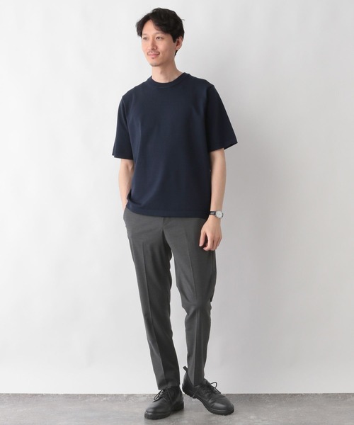 GLOBAL WORK（グローバルワーク）の「アンチピリングハイゲージニット/クルー/半袖/287539（ニット/セーター・メンズ・ブラック/ライトグレー/ダークブラウン/ネイビー・SMALL/X-LARGE/LARGE/MEDIUM）」の14枚目の写真