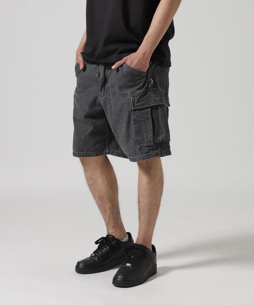 AVIREX(アヴィレックス)の「《直営店限定》DENIM EASY CARGO SHORTS / デニム イージーカーゴショーツ / AVIREX / アヴィレックス(その他パンツ・メンズ・その他35/ブラック・L/XL/2XL/M)」の7枚目の写真