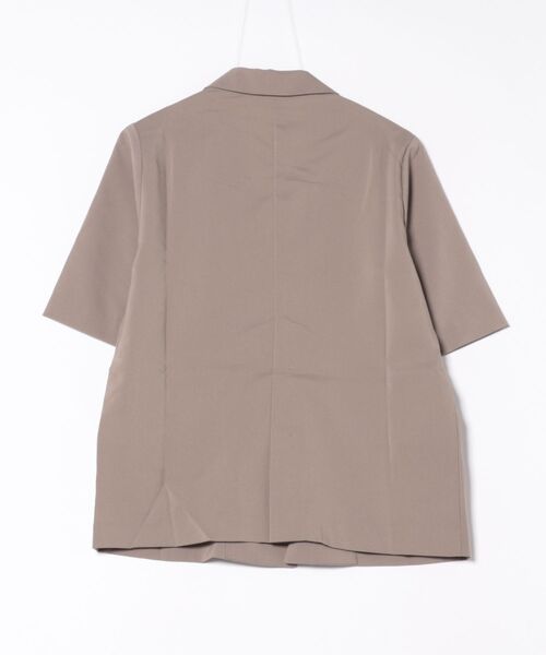 Honeys（ハニーズ）の「ハーフスリーブテーラードジャケット（テーラードジャケット・レディース・ブラック/ライトベージュ/チャコール/モカ・3L/L/LL/M/S）」の22枚目の写真