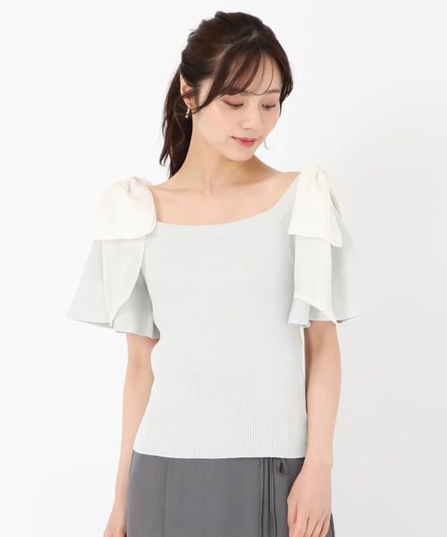 31 Sons de mode - クッキー٩( ᐛ )و試着のみ‼︎☆リブ編みバックリボンニット♡ パールビッグリボンニットプルオーバーsdp8007 ブラック – [公式