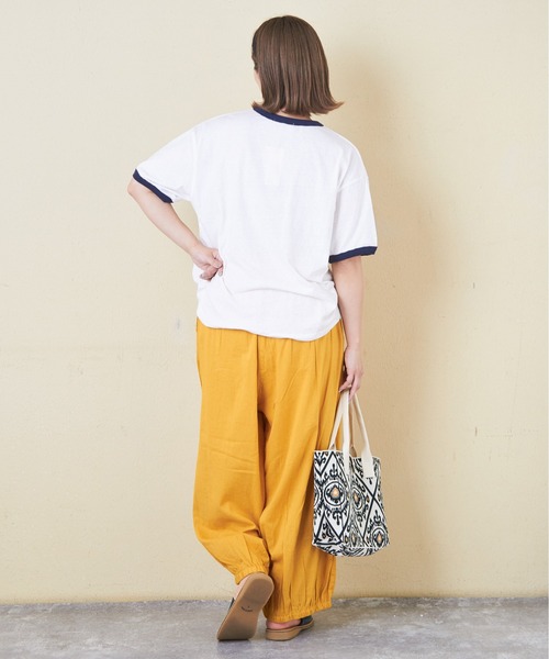 CUBE SUGAR（キューブシュガー）の「インドコットンキャンブリックバルーンギャザーパンツ（その他パンツ・レディース・ブラック/ベージュ/イエロー/オレンジ/カーキ・M）」の16枚目の写真