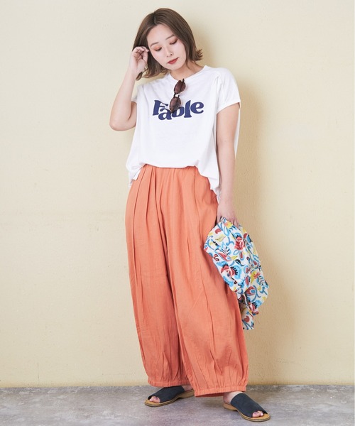 CUBE SUGAR（キューブシュガー）の「インドコットンキャンブリックバルーンギャザーパンツ（その他パンツ・レディース・ブラック/ベージュ/イエロー/オレンジ/カーキ・M）」の17枚目の写真