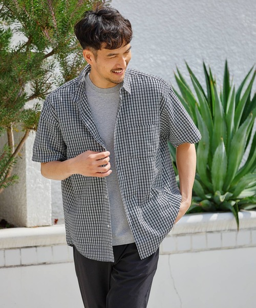 FOUND GOOD（ファウンドグッド）の「サッカーハンソデシャツ（シャツ/ブラウス・メンズ・ブラック/ブラウン系/レッド系/ブルー系・XL/L/M/S）」の7枚目の写真