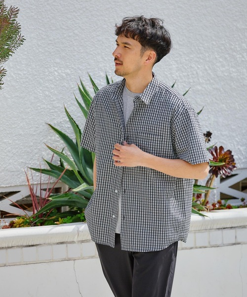 FOUND GOOD（ファウンドグッド）の「サッカーハンソデシャツ（シャツ/ブラウス・メンズ・ブラック/ブラウン系/レッド系/ブルー系・XL/L/M/S）」の8枚目の写真