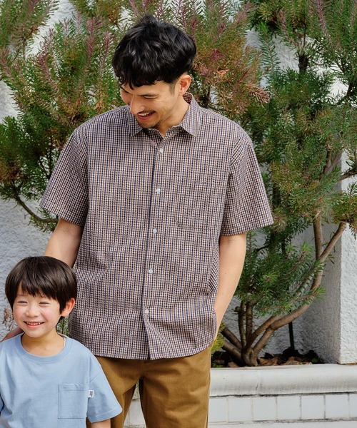 FOUND GOOD（ファウンドグッド）の「サッカーハンソデシャツ（シャツ/ブラウス・メンズ・ブラック/ブラウン系/レッド系/ブルー系・XL/L/M/S）」の9枚目の写真