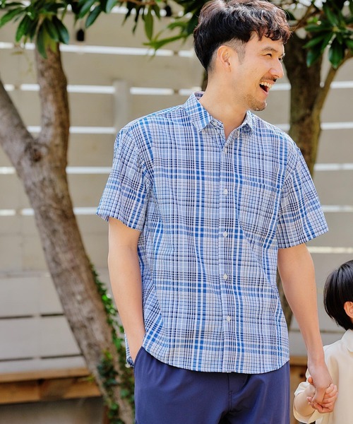 FOUND GOOD（ファウンドグッド）の「サッカーハンソデシャツ（シャツ/ブラウス・メンズ・ブラック/ブラウン系/レッド系/ブルー系・XL/L/M/S）」の14枚目の写真