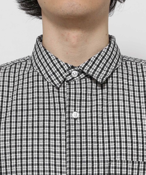 FOUND GOOD（ファウンドグッド）の「サッカーハンソデシャツ（シャツ/ブラウス・メンズ・ブラック/ブラウン系/レッド系/ブルー系・XL/L/M/S）」の21枚目の写真