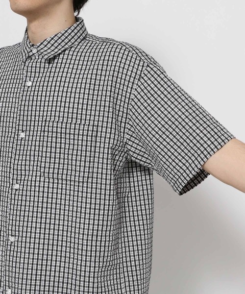 FOUND GOOD（ファウンドグッド）の「サッカーハンソデシャツ（シャツ/ブラウス・メンズ・ブラック/ブラウン系/レッド系/ブルー系・XL/L/M/S）」の22枚目の写真