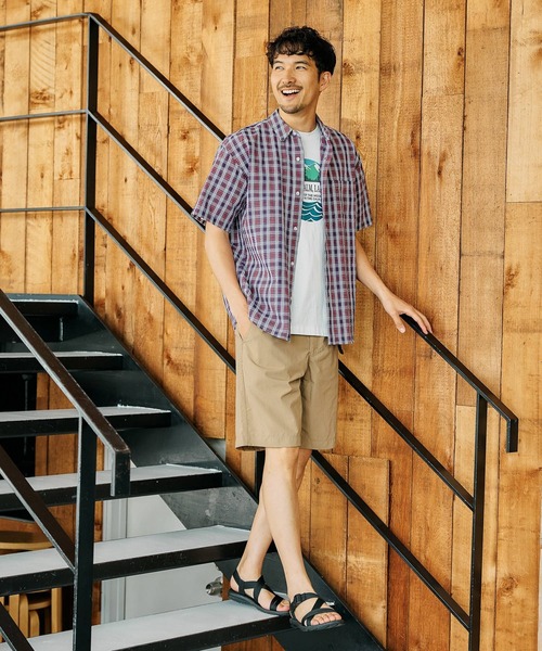 FOUND GOOD（ファウンドグッド）の「サッカーハンソデシャツ（シャツ/ブラウス・メンズ・ブラック/ブラウン系/レッド系/ブルー系・XL/L/M/S）」の15枚目の写真