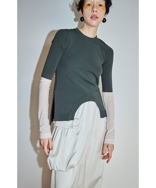 CIRCLE CUT BLOCKING KT TOP（ニット/セーター）｜OMMO（オーエム