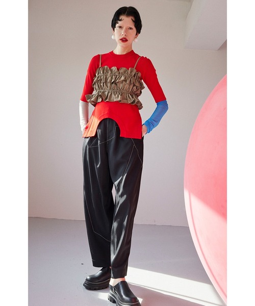 CIRCLE CUT BLOCKING KT TOP（ニット/セーター）｜OMMO（オーエム