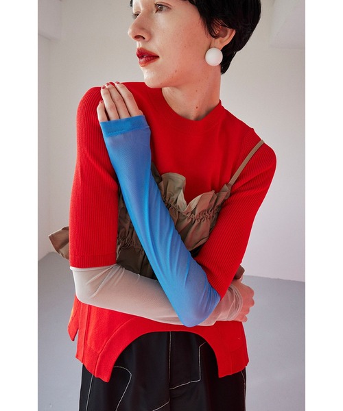 CIRCLE CUT BLOCKING KT TOP（ニット/セーター）｜OMMO（オーエム