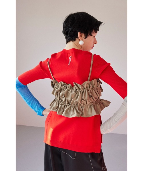 OMMO(オーエムエムオー)の「CIRCLE CUT BLOCKING KT TOP(ニット/セーター・レディース・レッド/ブラック/カーキ/ブルー/ブラック系その他・FREE)」の22枚目の写真