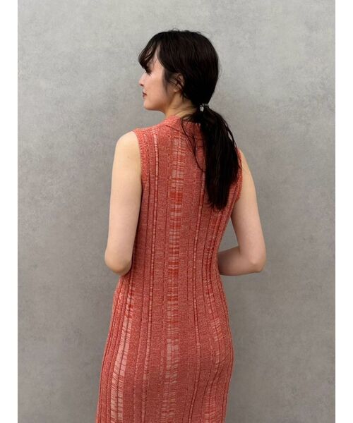 LAGUNAMOON（ラグナムーン）の「シャツカラーメランジニットワンピース（ワンピース・レディース・オレンジ/ミント/ブラック・SMALL/MEDIUM）」の7枚目の写真