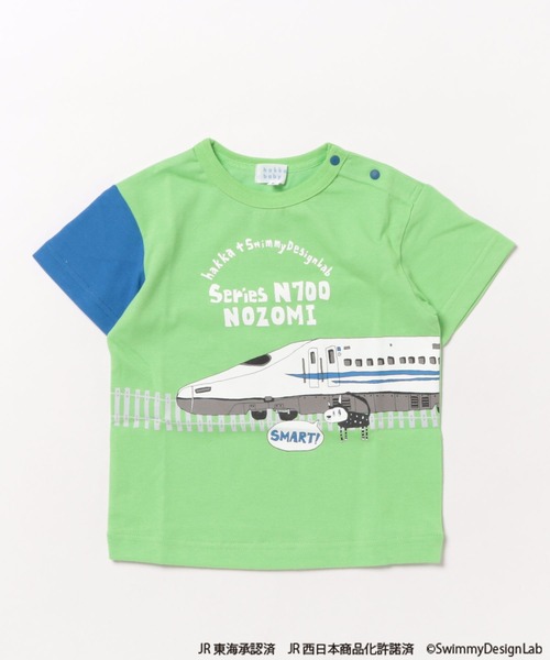HAKKA BABY（ハッカベビー）の「[ベビー]乗り物プリントTシャツ（Tシャツ/カットソー・キッズ・イエロー/レッド/グリーン/ライトブルー/オフホワイト/ブルー・L）」の2枚目の写真