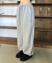 MUCENT(Zg)́y{/WEBzMUCENT(Zg)/jZbNX Ch [Y S WK[ XEFbgpc/LASH METAL LOGO JOGGER SWEAT WIDE PANTS UNISEX(XEFbgpc)