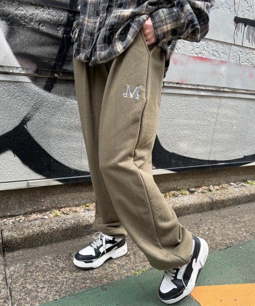 【MUCENT】LASH L LOGO JOGGER SWEAT WIDE PANTS(全6タイプ) MUSINSA | MUCENT Rash Metal Logo Jogger Sweat Wide Pants (4