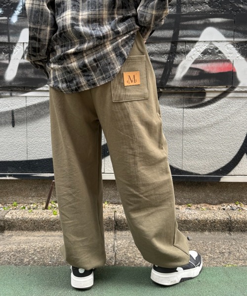 【MUCENT】LASH L LOGO JOGGER SWEAT WIDE PANTS(全6タイプ) 楽天市場】LASH METAL LOGO JOGGER SWEAT WIDE PANTS UNISEX