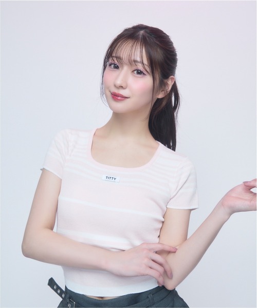 シュガーラインティー(Tシャツ/カットソー)|TITTY&CO.(ティティー シュガーラインティー(Tシャツ/カットソー)|TITTY&CO.(ティティー