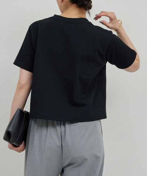GALLARDAGALANTE（ガリャルダガランテ）の「クロップドTシャツ（Tシャツ/カットソー・レディース・ブラック/ホワイト・FREE）」の6枚目の写真