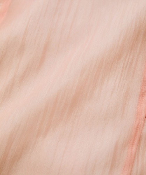 VIS（ビス）の「シアーラッフルフリルブラウス/通勤対応（シャツ/ブラウス・レディース・チャコールグレー/ピンク/ベージュ・FREE）」の11枚目の写真