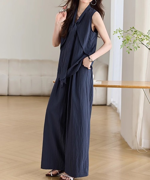 FREE PEOPLE セットアップ ノースリーブ ワイドパンツ ノースリーブブラウスとワイドパンツ セットアップ