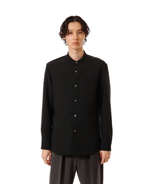 ATTACHMENT(アタッチメント)の「PE コンパクトツイル バンドカラー ドレスシャツ / PE COMPACT TWILL BAND COLLAR DRESS SHIRT(シャツ/ブラウス・メンズ・グレー系/ブラック/ネイビー/ホワイト・3/2/1)」の2枚目の写真